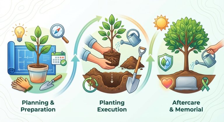 紀念樹種植三大步驟解析：事前規劃、種植執行與後續養護指南